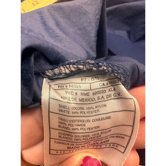 Vintage 90’s Nike White Tag Middle Check Blue Windbreaker Men Size 2XL - Picture 8 of 9